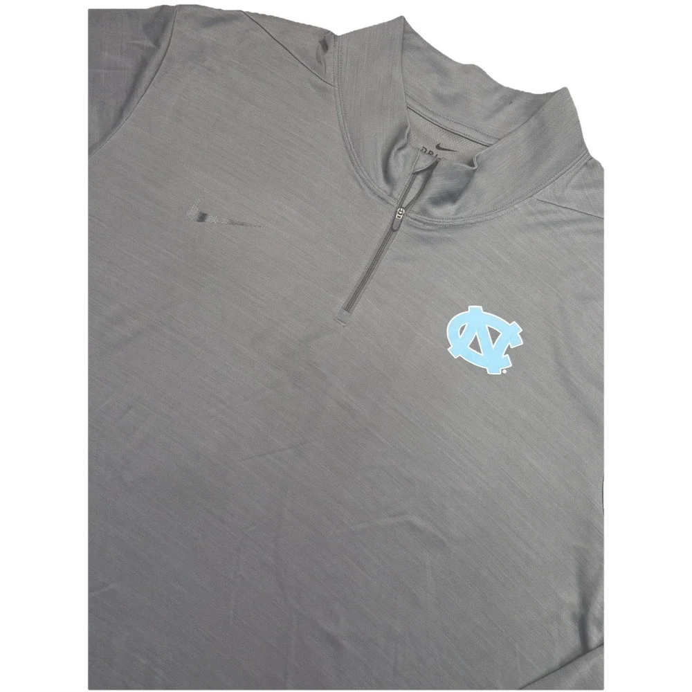 Nike Dri-FIT UNC Tar Heels Quarter Zip Pullover Gray 4XT Tall Men's 4XL NCAA